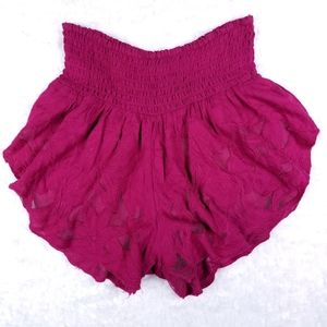 Free People Cheeky Fuschia Festival Shorts